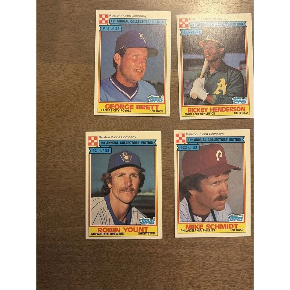 1984 Topps Ralston Purina Baseball Card Lot Of 13 Cards Henderson, Winfield, NMT